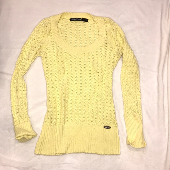 guess yellow sweater